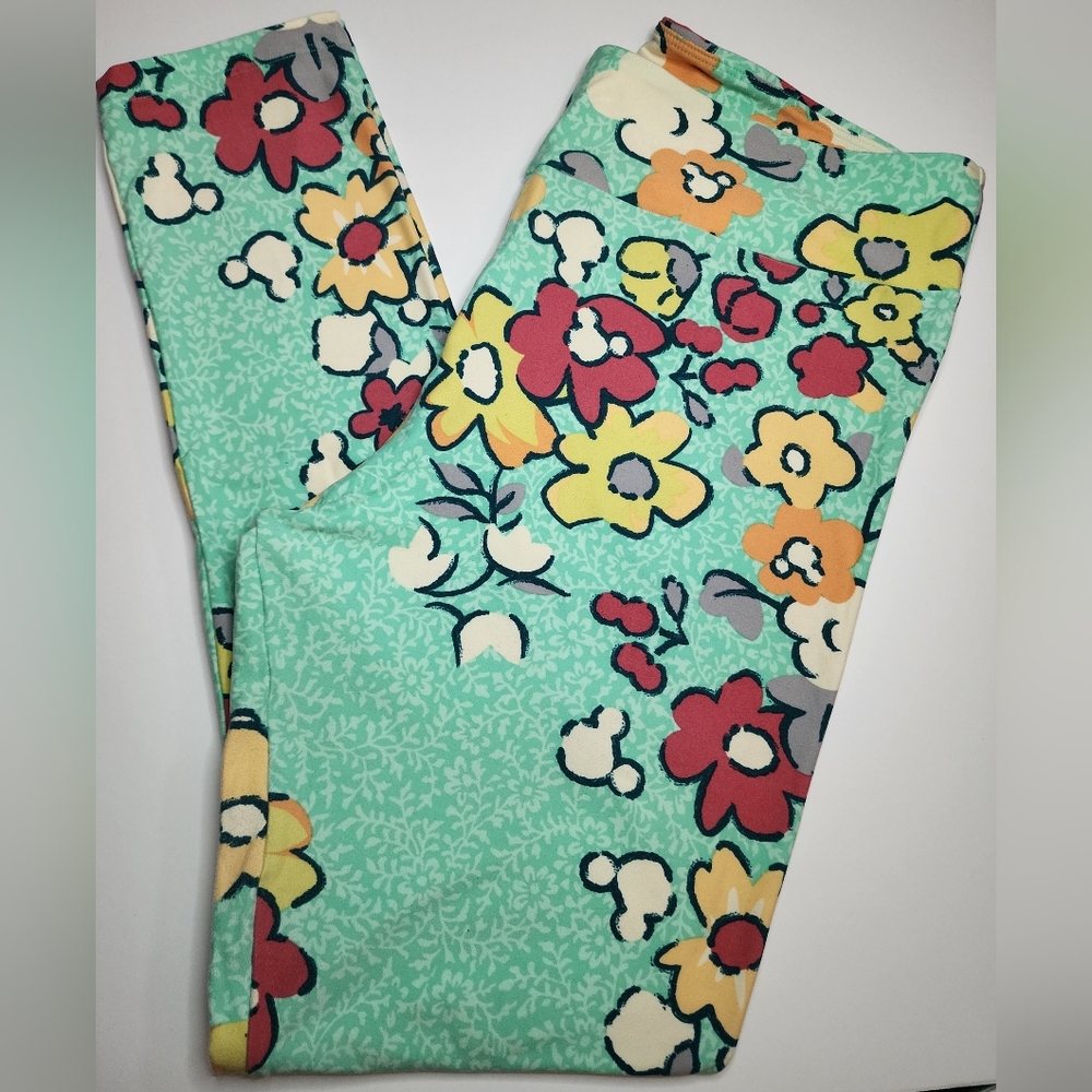 Lularoe Disney • Hidden Mickey Floral Leggings